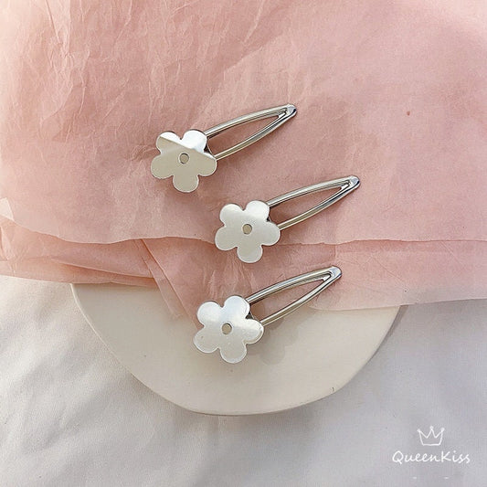 Stainless Steel Flower Floral Hair Clip for Kid Baby Girl Woman -- Tell Floral I X Her