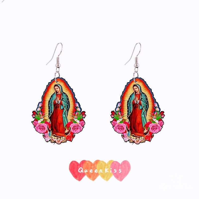 Super Light Acrylic Saint Mary Earrings - Halleluyah!!