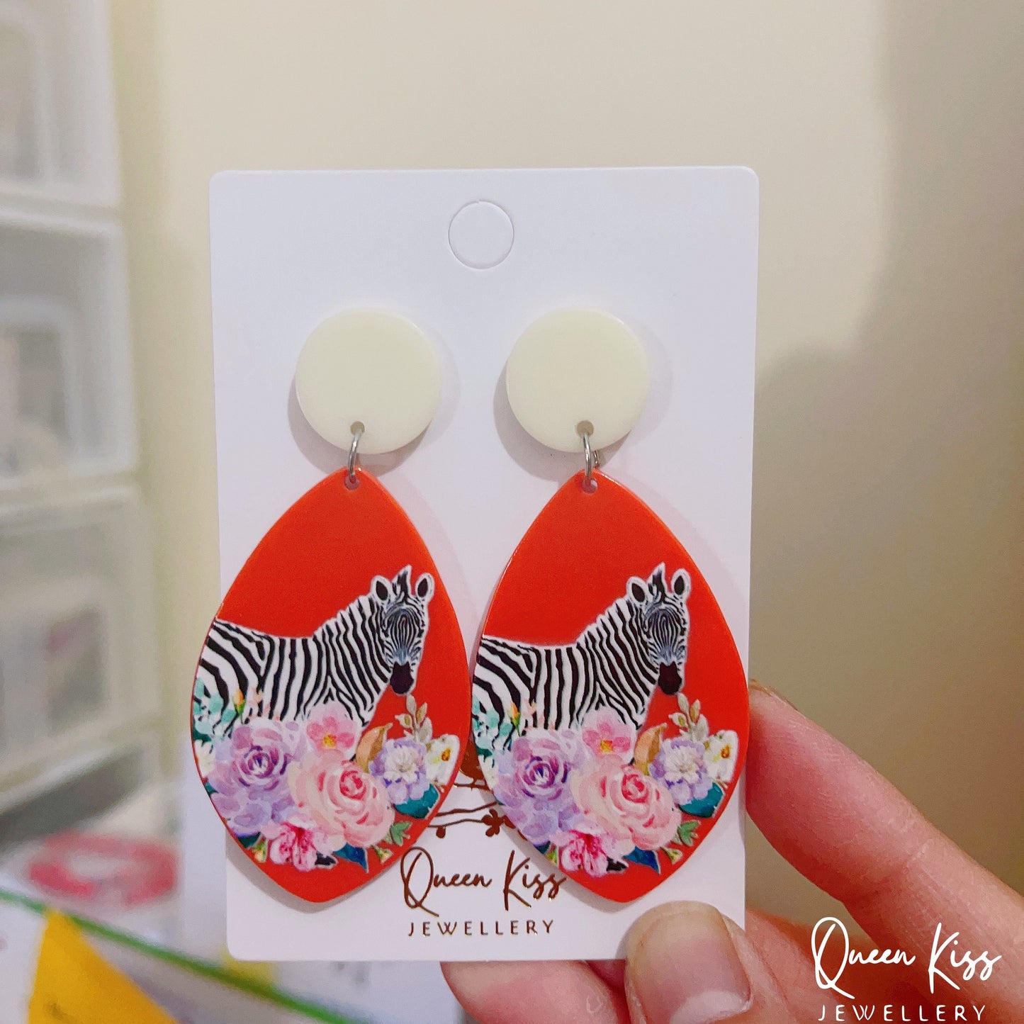 Super Light Acrylic Cute Zebra Animal Style Earrings - Miss Sunset!!