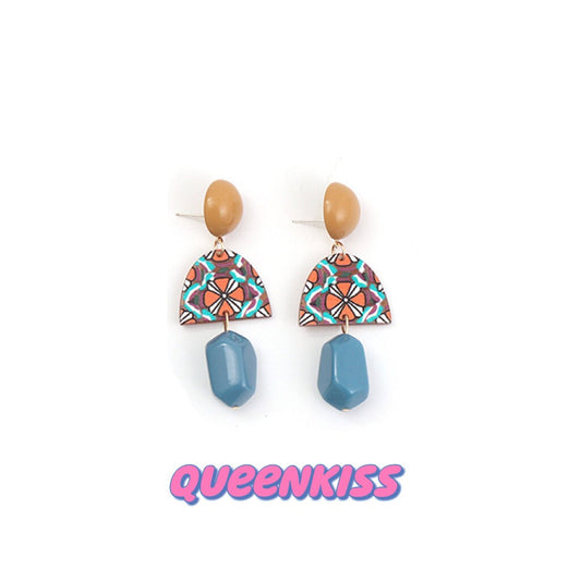 Super Light Acrylic Brick Pattern Earrings - Wish you were here!!