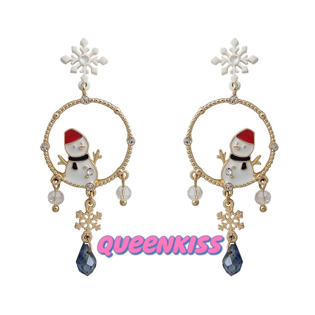 Super Cute Snowflakes and Snow Man Tessel Earrings -- Best Friends!!