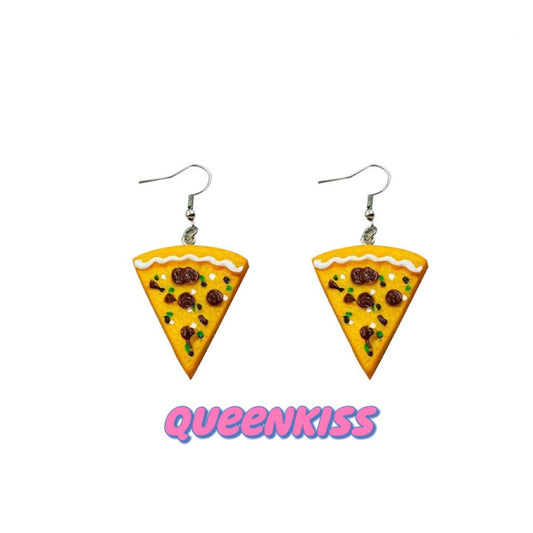 Cute Light Trendy Pizza Earrings - Yummy!!