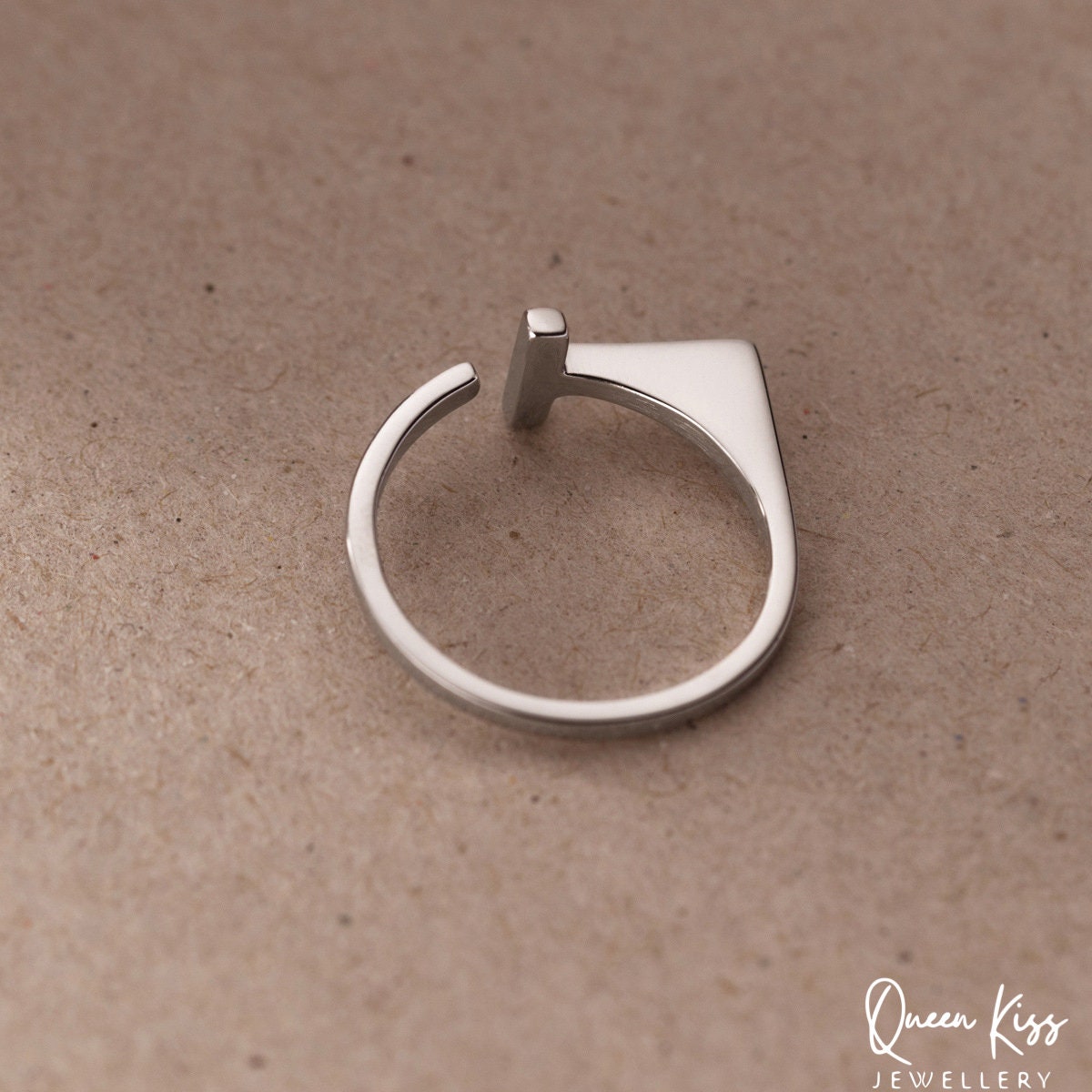 Vintage T Angle Adjustable 925 Sterling Silver Plated Ring