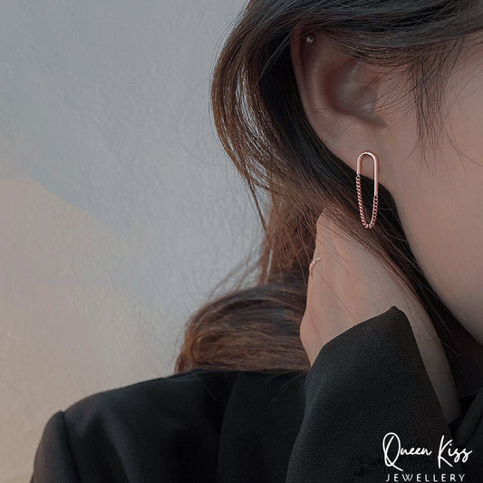 Minimalist Chain Dangle Silver Gold Women Men Earrings -- Simply The Best!!